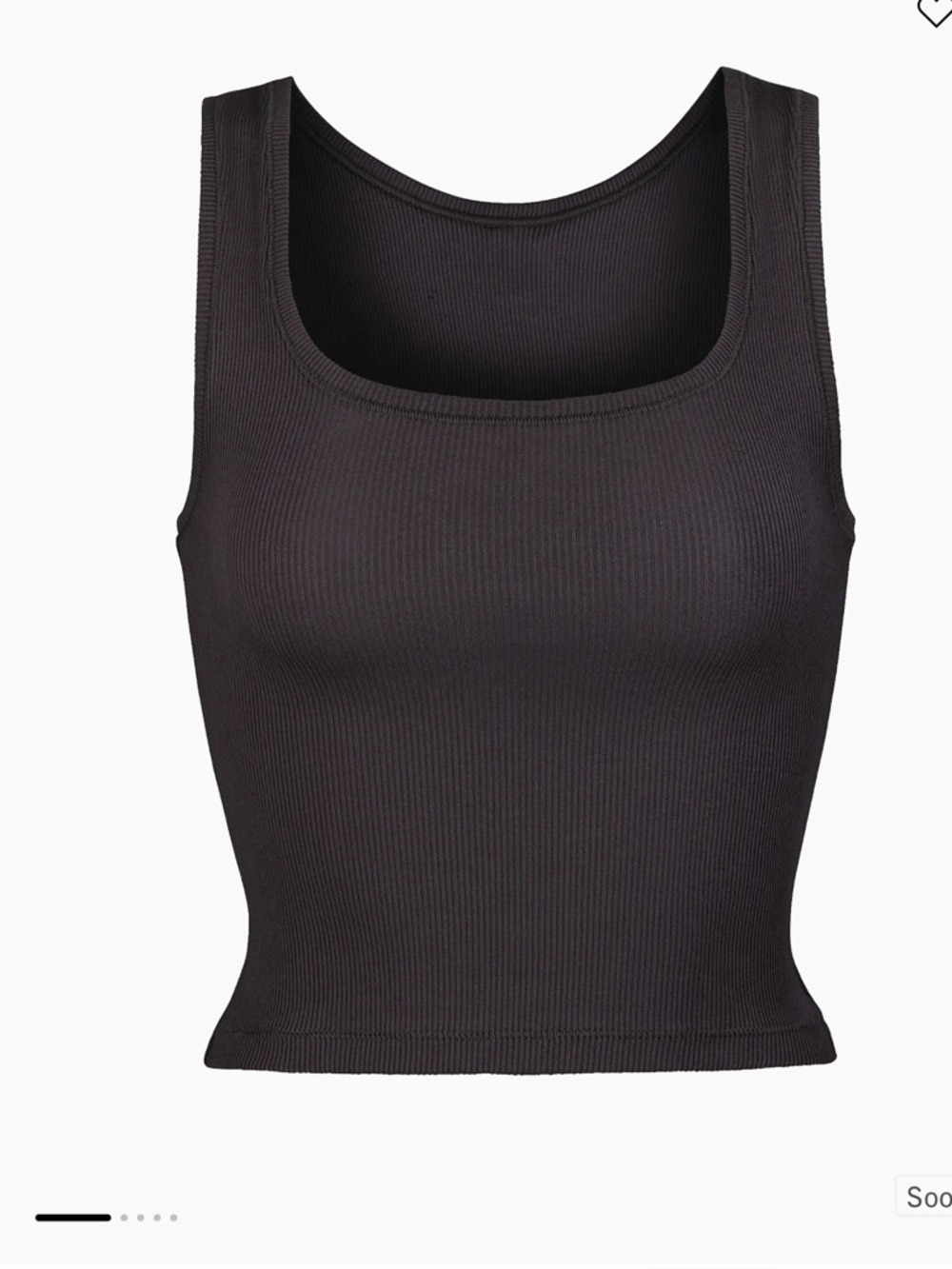 SKIMS Fits Everybody Cotton Rib Tank - Size M, Black